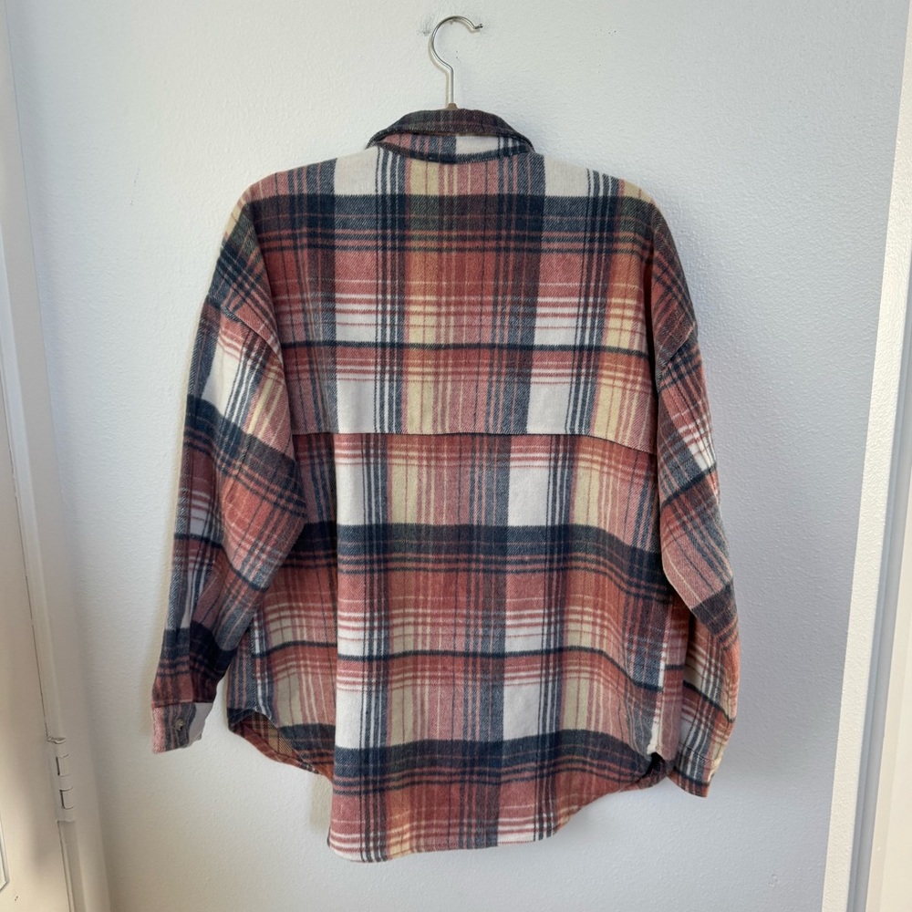 Pink Plaid Shacket - Picture 2 of 3